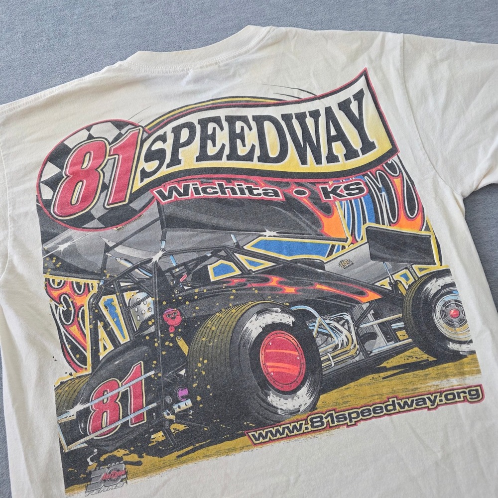 Gildan 81 Speedway Wichita KS Sprint Car Racing Graphic T-Shirt Mens Medium